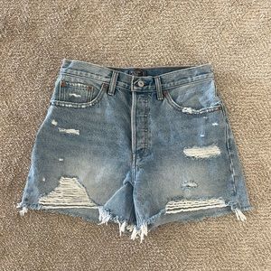 Abercrombie & Fitch High Rise 4” Denim Shorts - Size 28/6